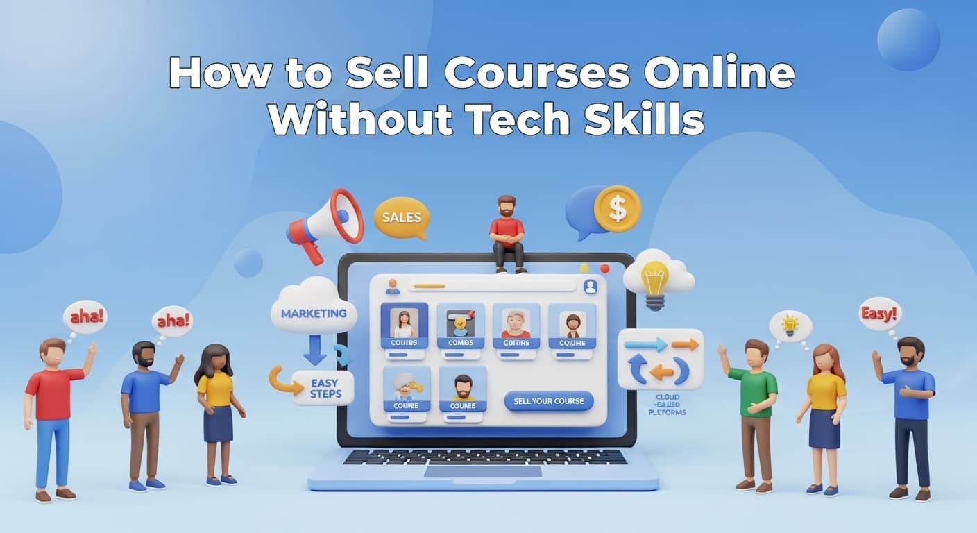 How to Sell Courses Online Without Tech Skills - AI Tools for Beginners